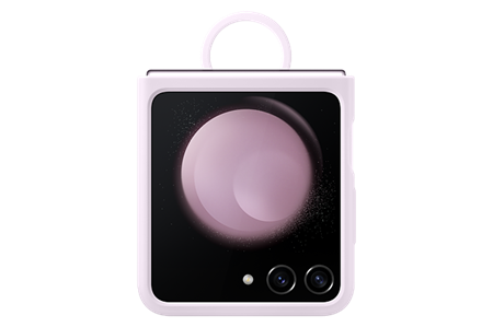 Funda de Silicona con Anillo Samsung Galaxy Z Flip5 Lavanda 